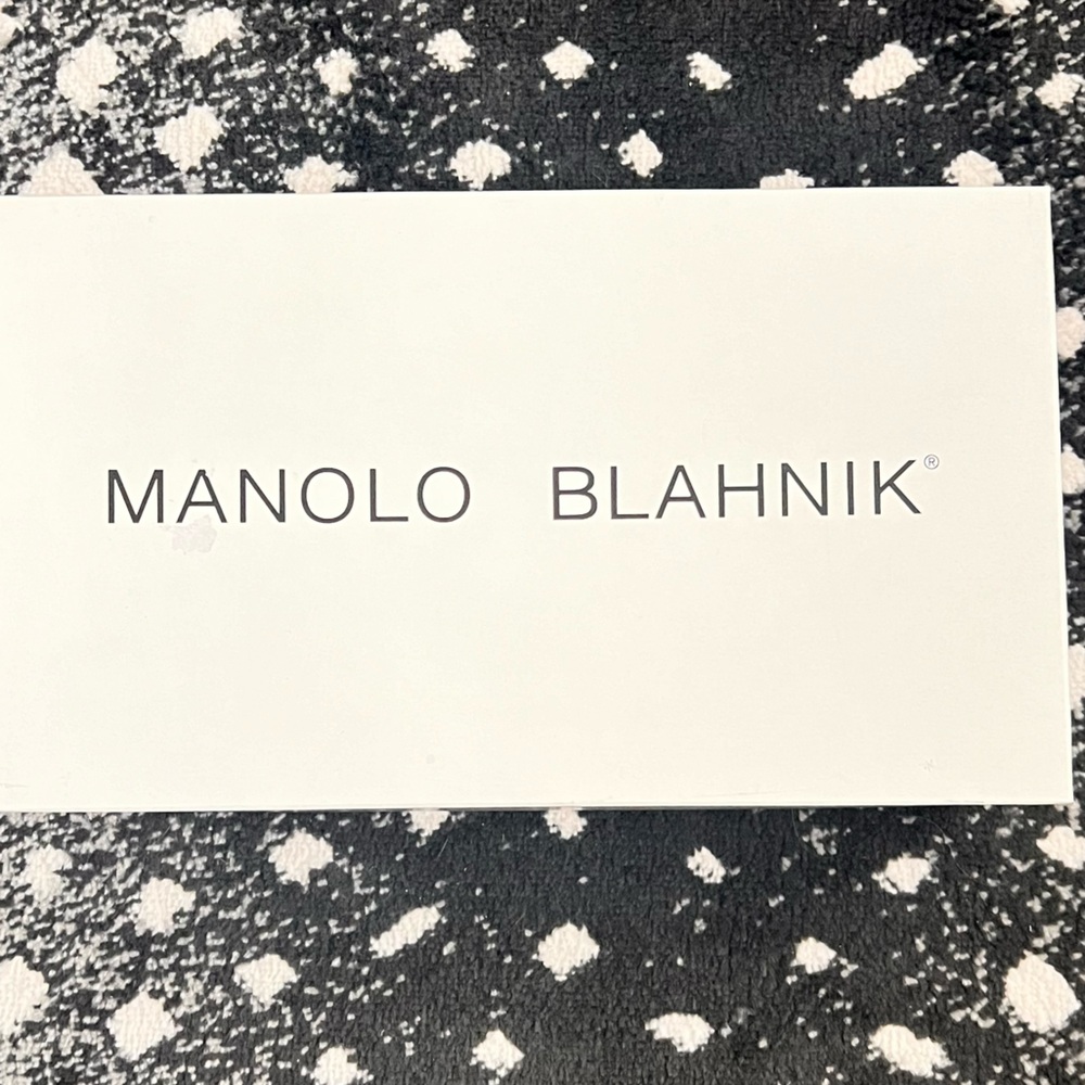 Manolo Blahnik BB 105 Black kidskin leather pump 38 1/2 8HB - Picture 3 of 14